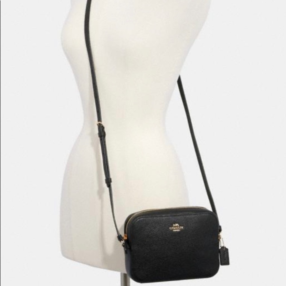 Coach black crossbody bag / mini camera bag